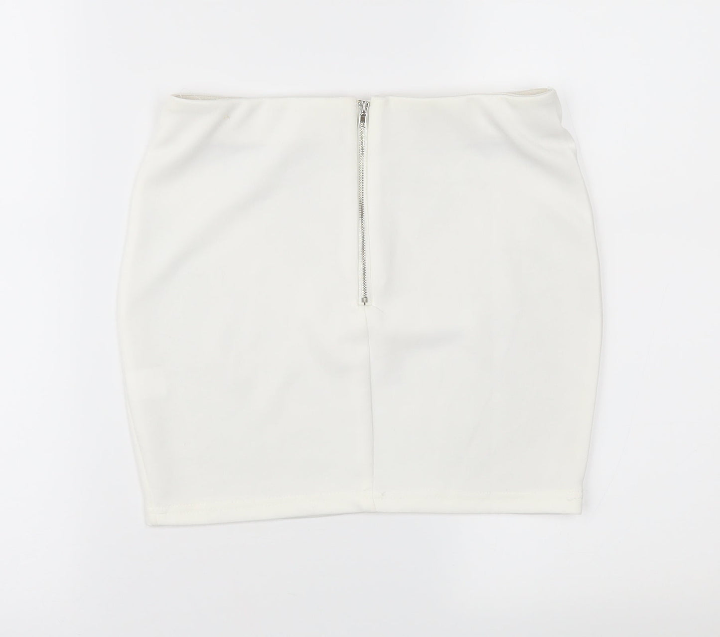 Eva & Lola Womens White Geometric  Mini Skirt Size S