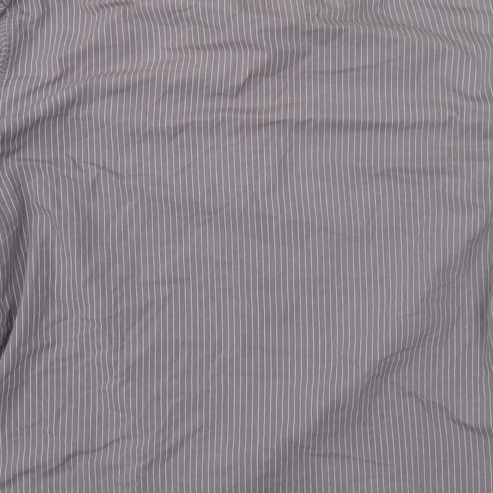 UrbanSpirit Mens Grey Striped   Button-Up Size L