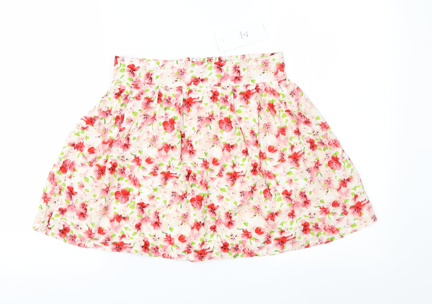 The Style Womens Pink Floral  Flare Skirt Size S