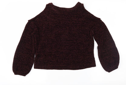 New Look Girls Purple  Knit Pullover Jumper Size 10-11 Years
