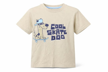 Tu Boys Beige  Jersey Basic T-Shirt Size 7 Years