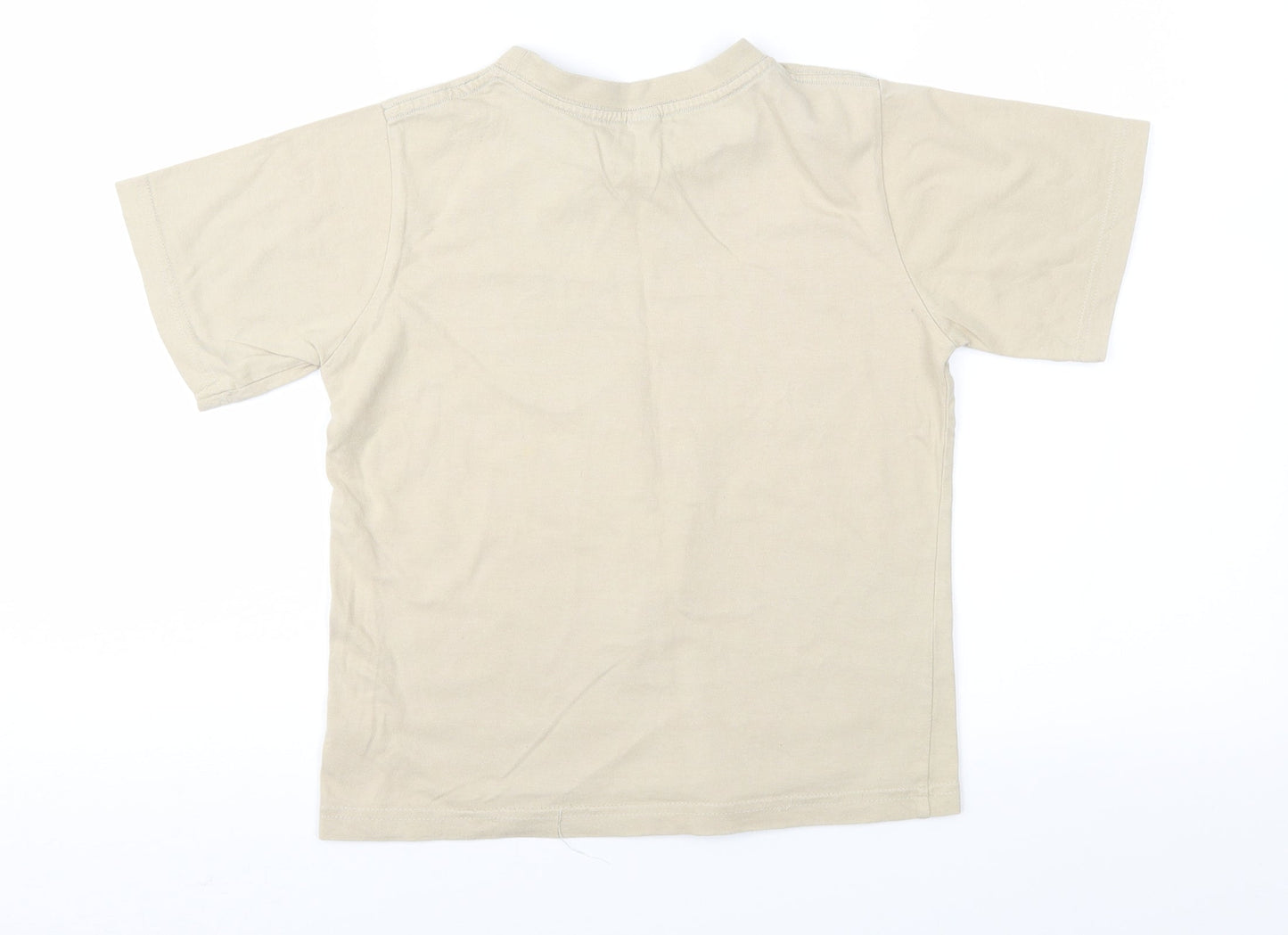 TU Boys Beige  Jersey Basic T-Shirt Size 7 Years