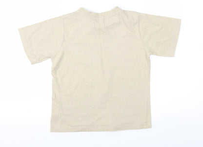 TU Boys Beige  Jersey Basic T-Shirt Size 7 Years