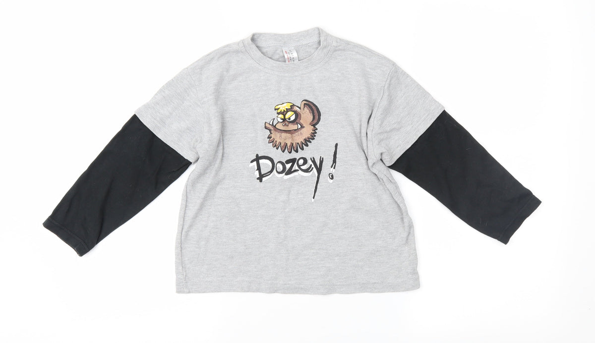 Debenhams Boys Grey  Jersey Basic T-Shirt Size 5-6 Years