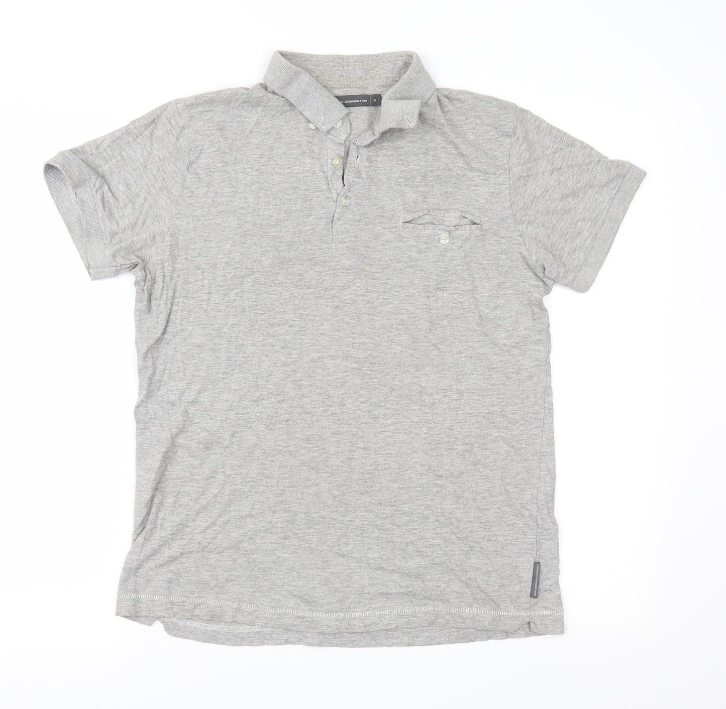 French Connection Mens Grey    Polo Size S