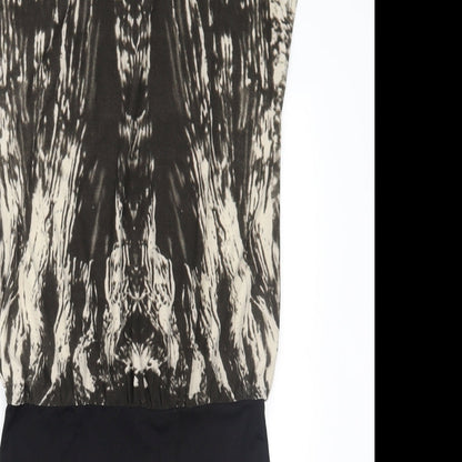Truly Mine Womens Black Geometric  Shift  Size 8