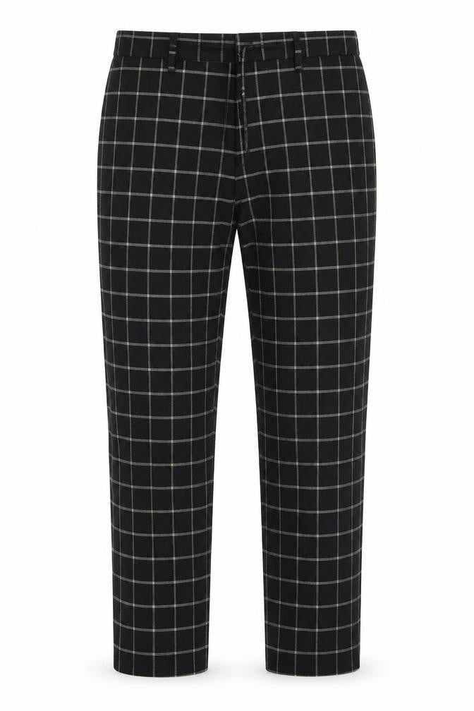 New Look Mens Black Check  Trousers  Size 30 in L26 in