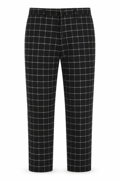 New Look Mens Black Check  Trousers  Size 30 in L26 in