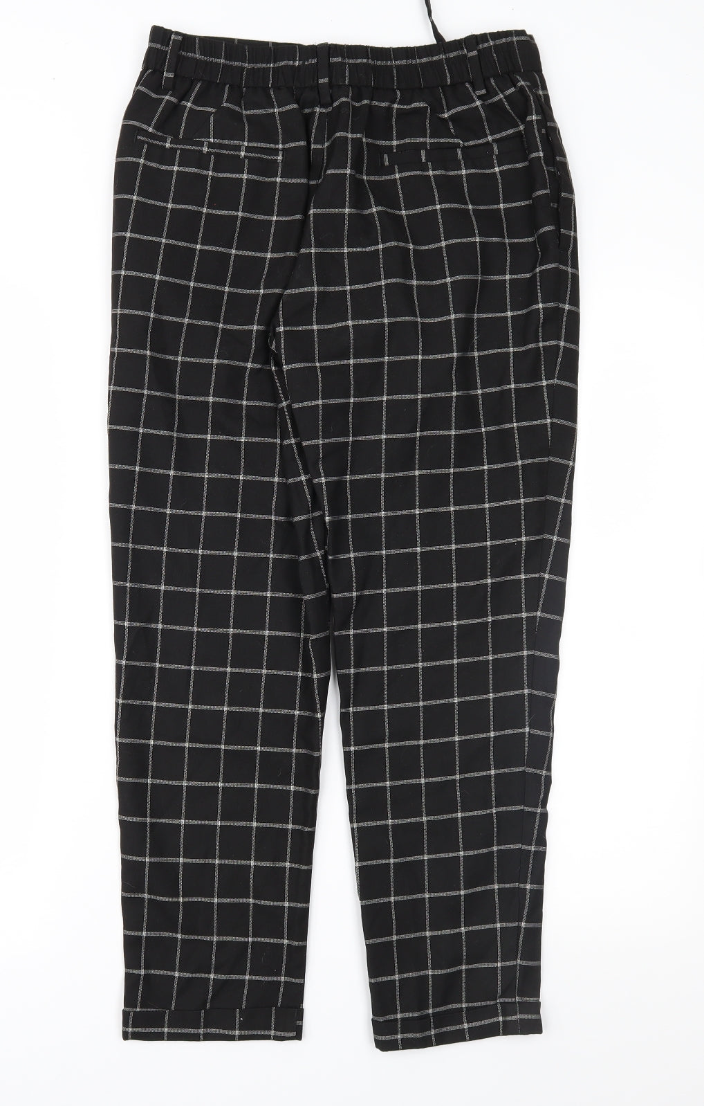 New Loon Mens Black Check  Trousers  Size 30 in L26 in