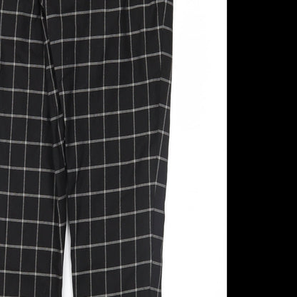New Loon Mens Black Check  Trousers  Size 30 in L26 in