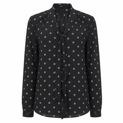 Womens UK Size S LOFT Black Basic Blouse