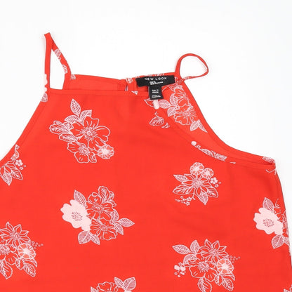 New Look Girls Orange Floral  Camisole Blouse Size 13 Years