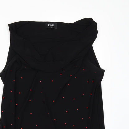 Womens UK Size M Klass Black Tunic Blouse