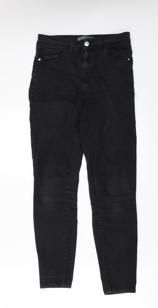 Denim & Co. Womens Black  Denim Skinny Jeans Size 6 L26 in