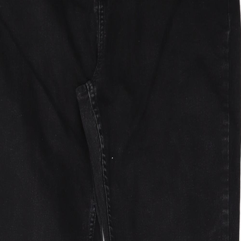 F&F Womens Black  Denim Tapered Jeans Size 12 L32 in