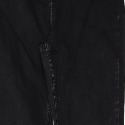 F&F Womens Black  Denim Tapered Jeans Size 12 L32 in