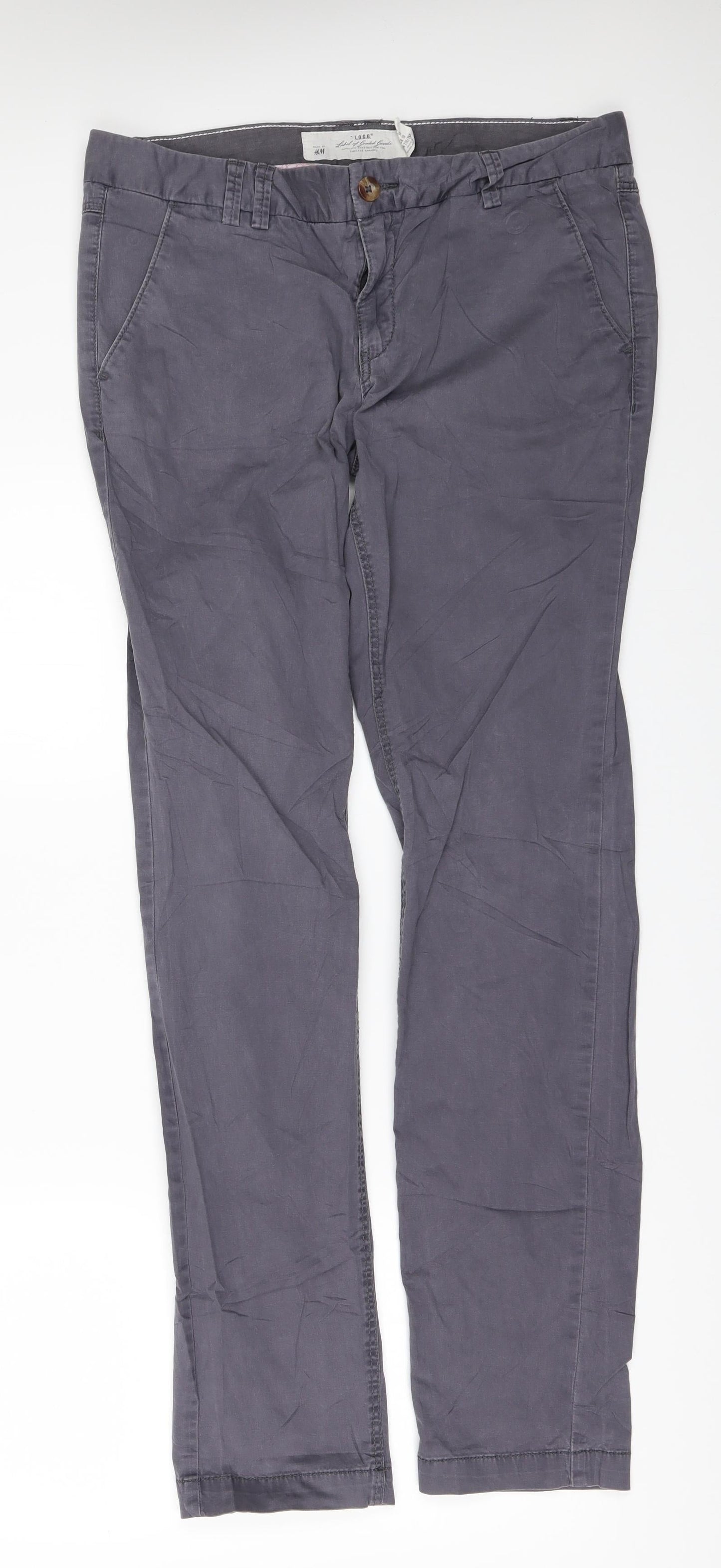 Womens UK Size 12 H&M  Straight Grey Jeans