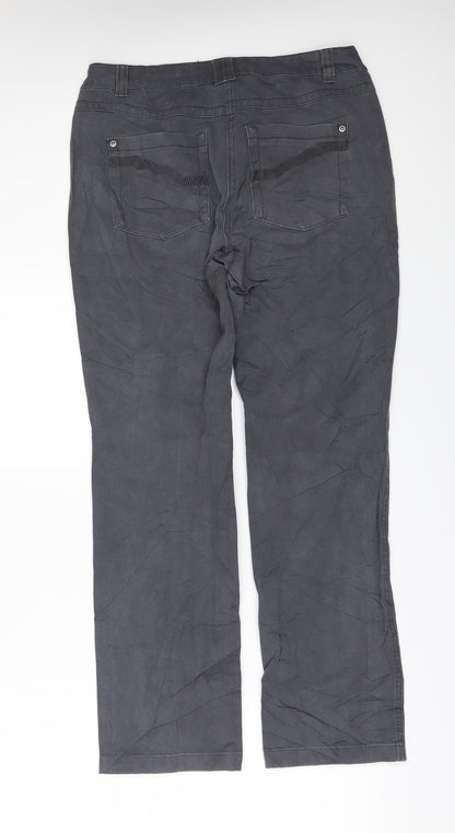 Womens UK Size 28 in Cecil Regular Fit Straight Grey Jeans