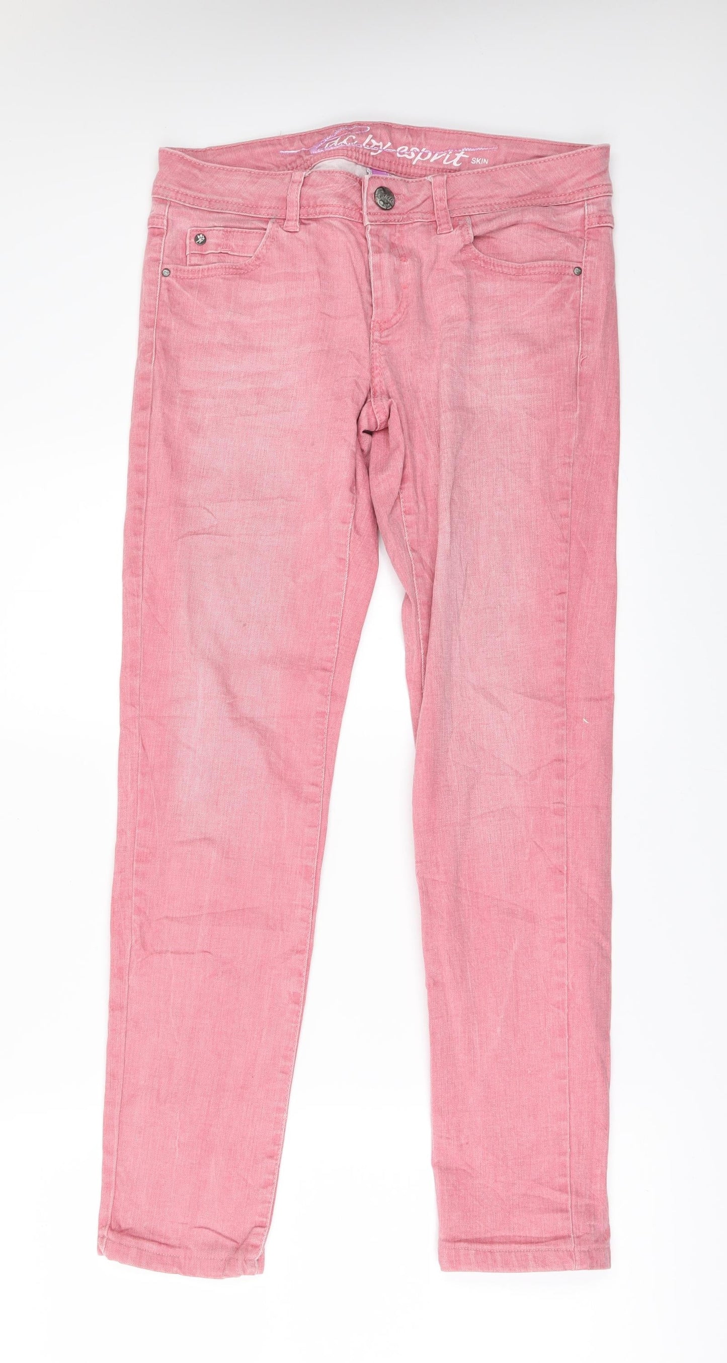 Womens UK Size 28 in Esprit Regular Fit Skinny Pink Jeans