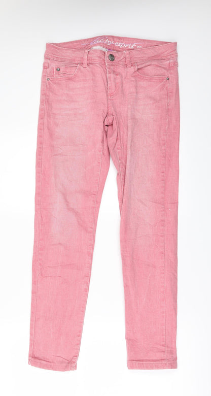 Womens UK Size 28 in Esprit Regular Fit Skinny Pink Jeans