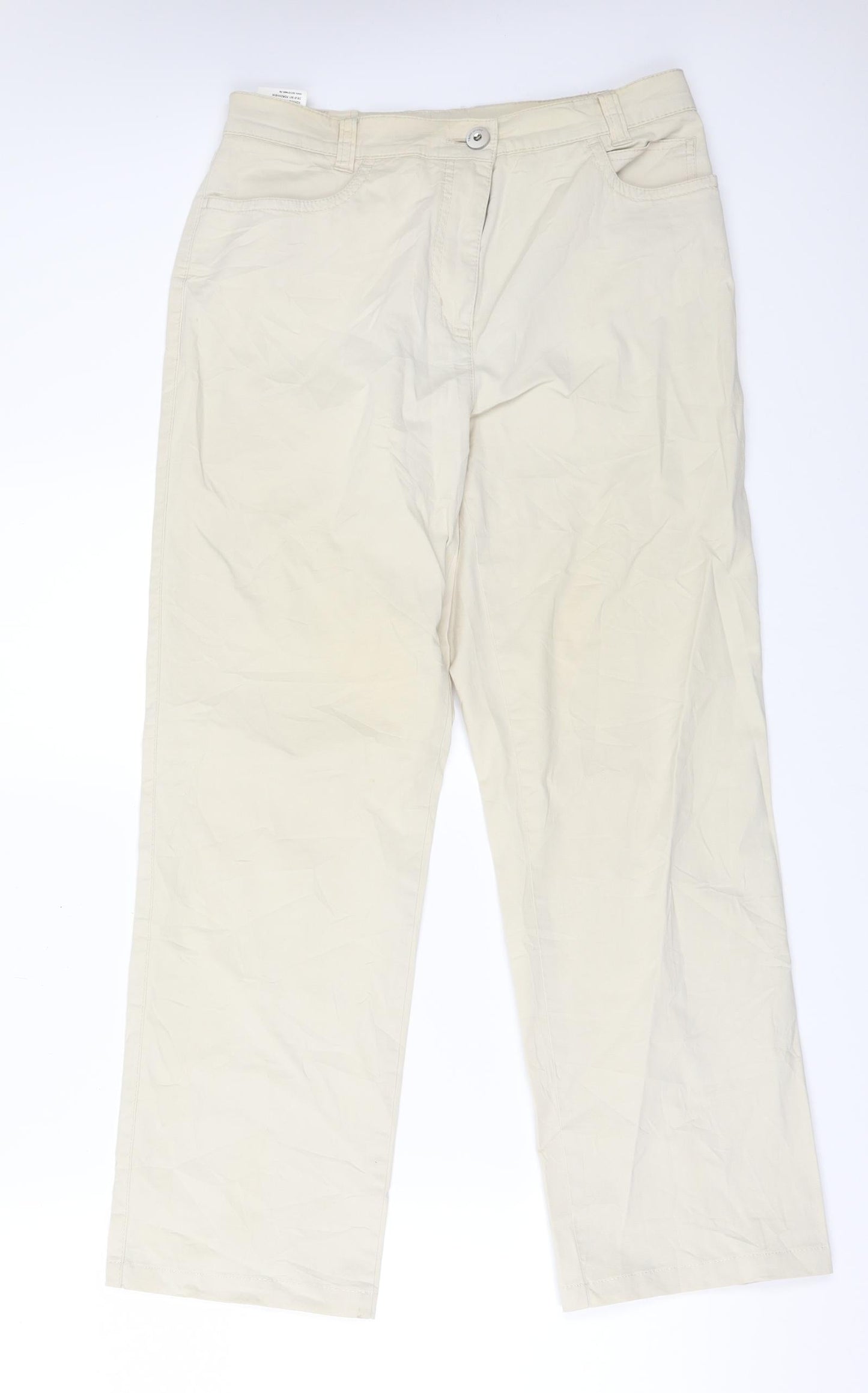 Womens UK Size 14 Toni Regular Fit Chino Beige Trousers