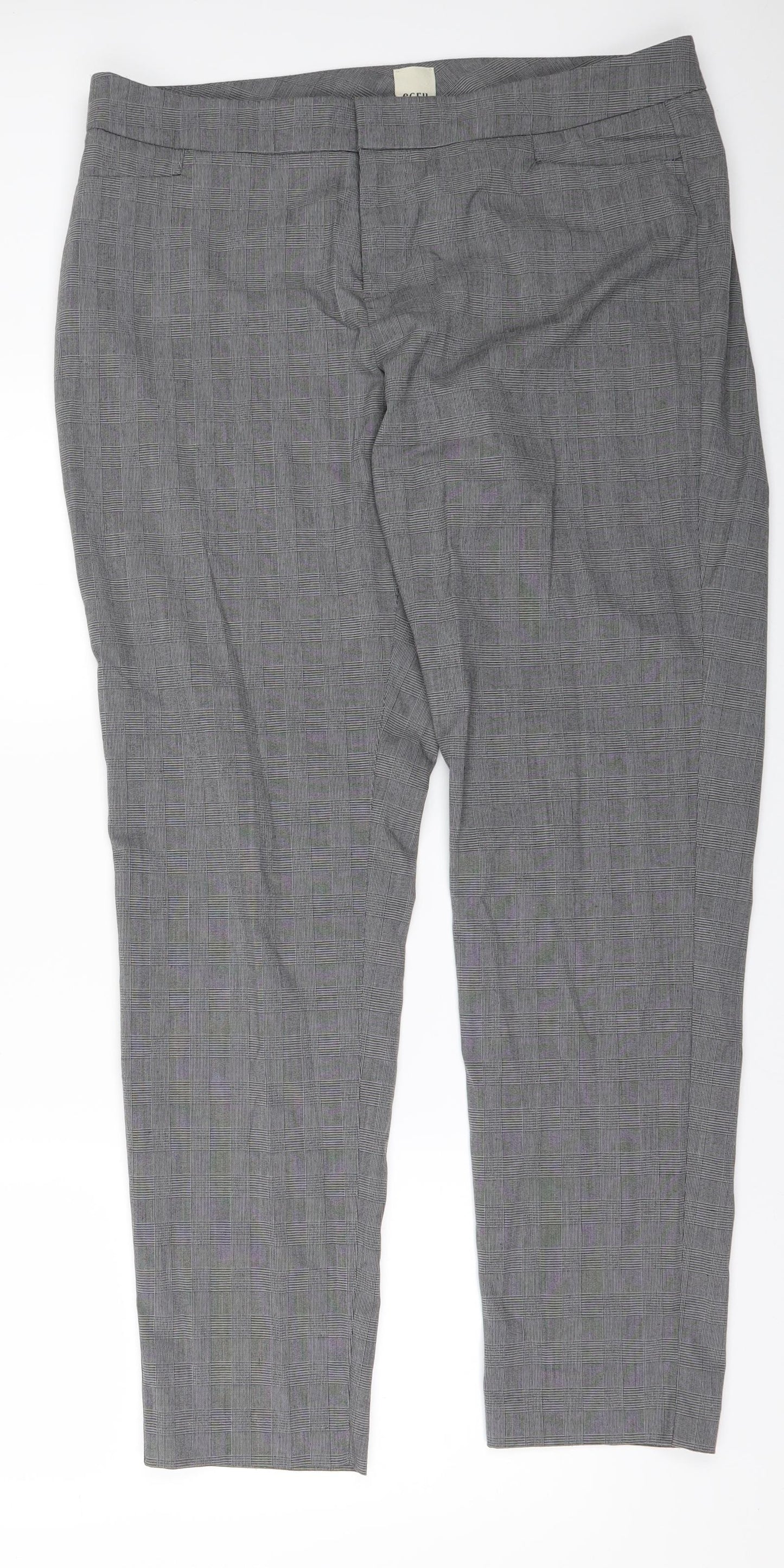 Womens UK Size 38 ecru Regular Fit  Green Trousers