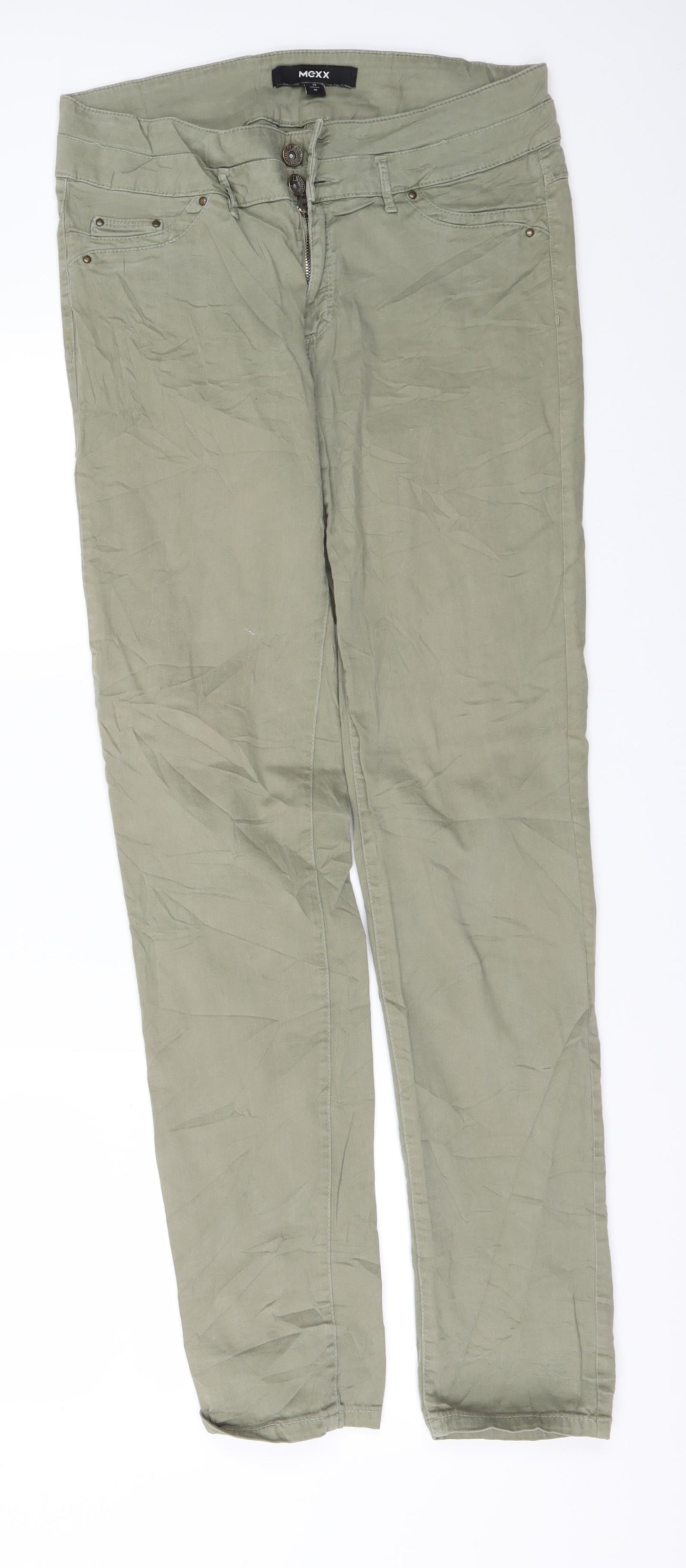 Mexx Womens Green  Denim Straight Jeans Size 28 in L30 in