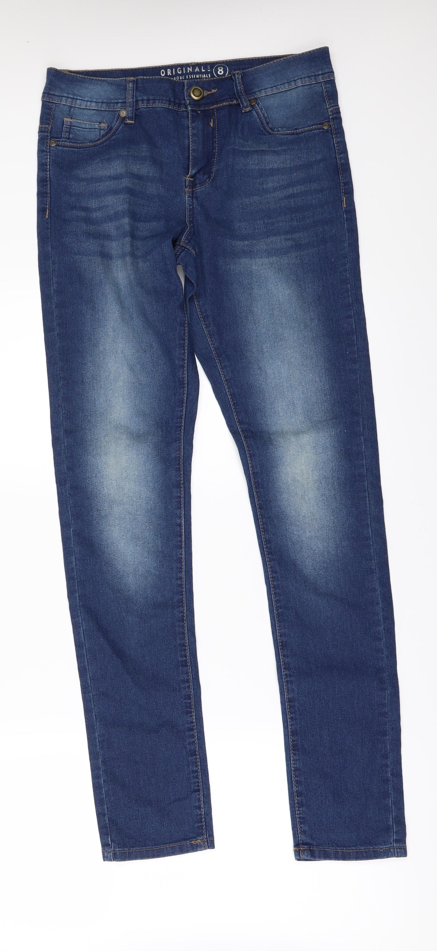 Originals Womens Blue  Denim Skinny Jeans Size 8 L31 in