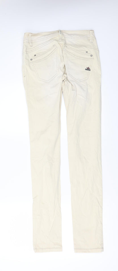 Womens UK Size 2XS Buena Vista Regular Fit Skinny Beige Jeans