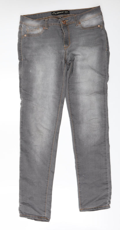 Jordache Womens Grey  Denim Jegging Leggings Size 8 L30 in