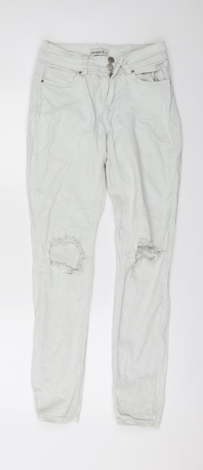 My Hailys Womens White  Denim Skinny Jeans Size XS L29 in