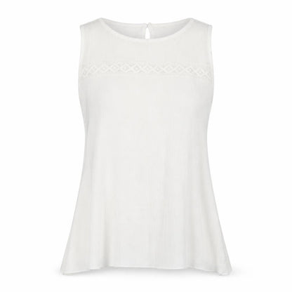 FULLAH SUGAR Womens White   Tunic Blouse Size L