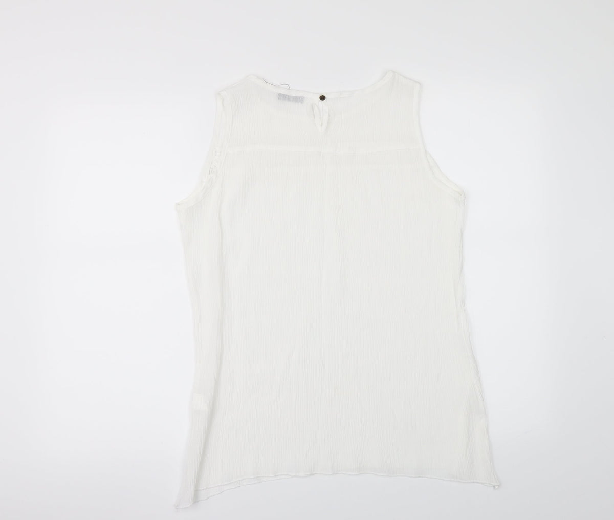 FULLAH SUGAR Womens White   Tunic Blouse Size L