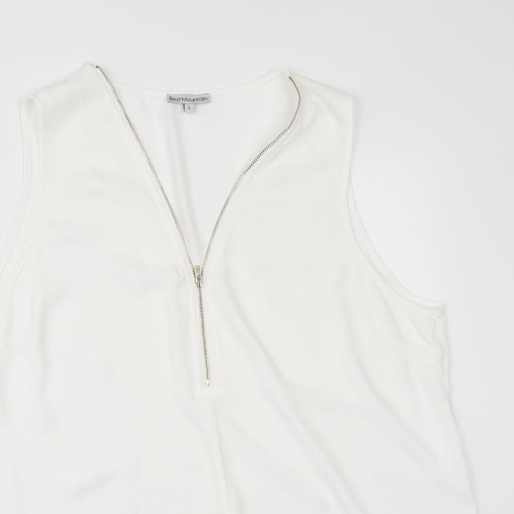best moutain Womens Ivory   Tunic Blouse Size L