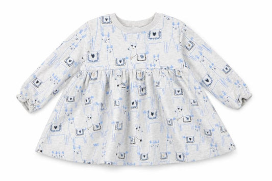 Marks and Spencer Girls Grey Geometric  A-Line  Size 3-6 Months