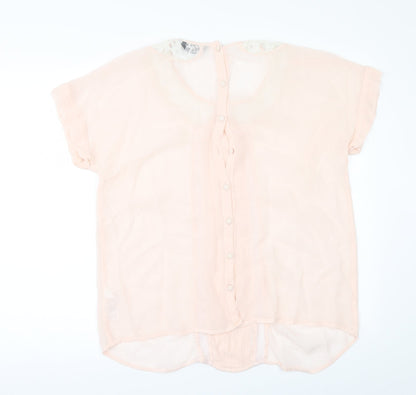 Womens UK Size 12 Dorothy Perkins Orange Tunic Blouse