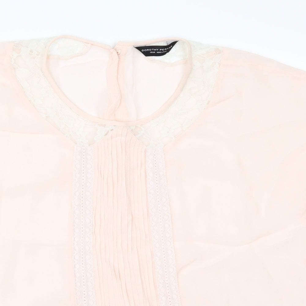 Womens UK Size 12 Dorothy Perkins Orange Tunic Blouse