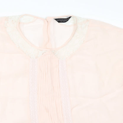 Womens UK Size 12 Dorothy Perkins Orange Tunic Blouse
