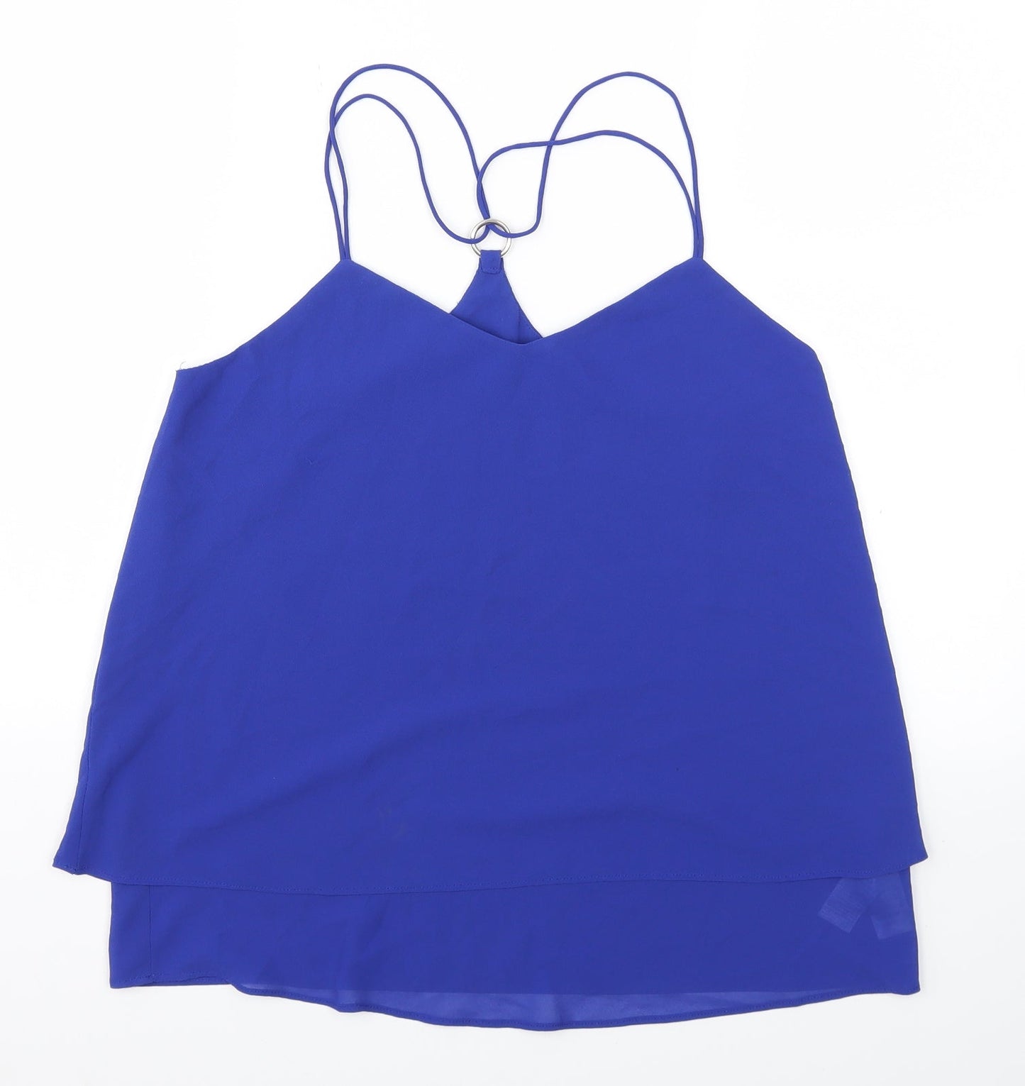 Womens UK Size 10 New Look Blue Basic Blouse