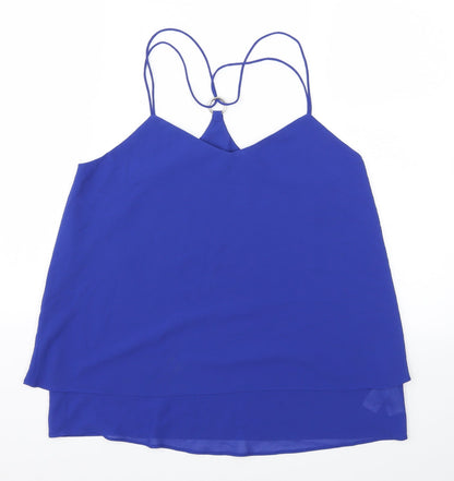 Womens UK Size 10 New Look Blue Basic Blouse
