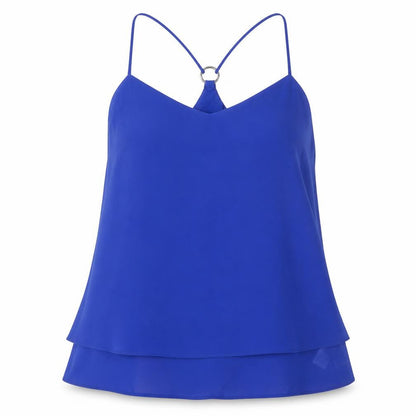 Womens UK Size 10 New Look Blue Basic Blouse