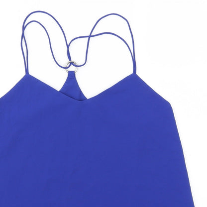 Womens UK Size 10 New Look Blue Basic Blouse