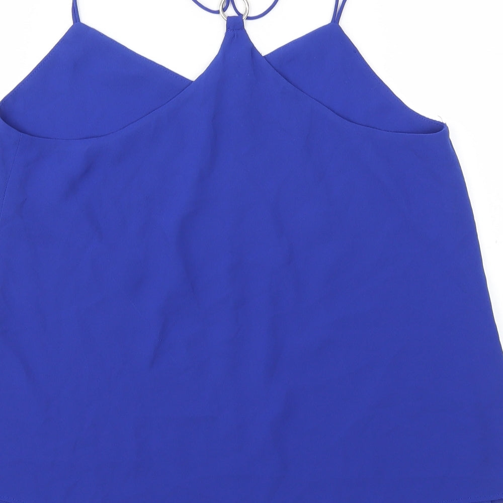 Womens UK Size 10 New Look Blue Basic Blouse