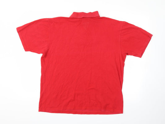 COTTON CLASSICS  Mens Red    Polo Size L