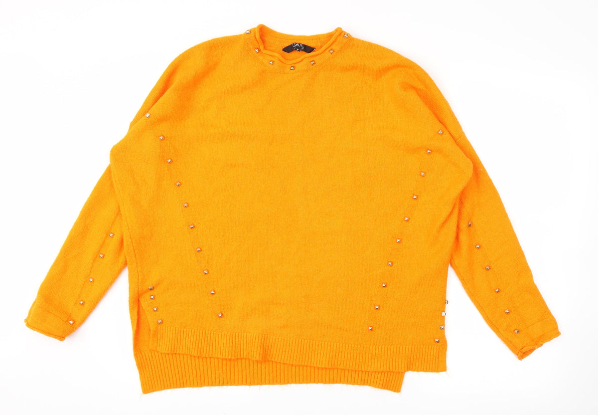 Star Womens Orange   Pullover Jumper Size 14