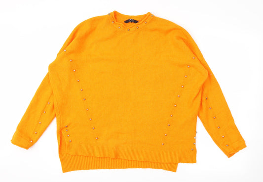 Star Womens Orange   Pullover Jumper Size 14