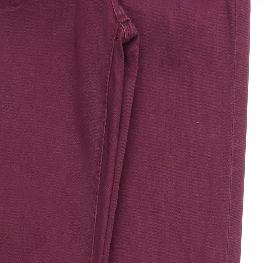 Womens UK Size 30 Preworn Regular Fit Straight Pink Jeans