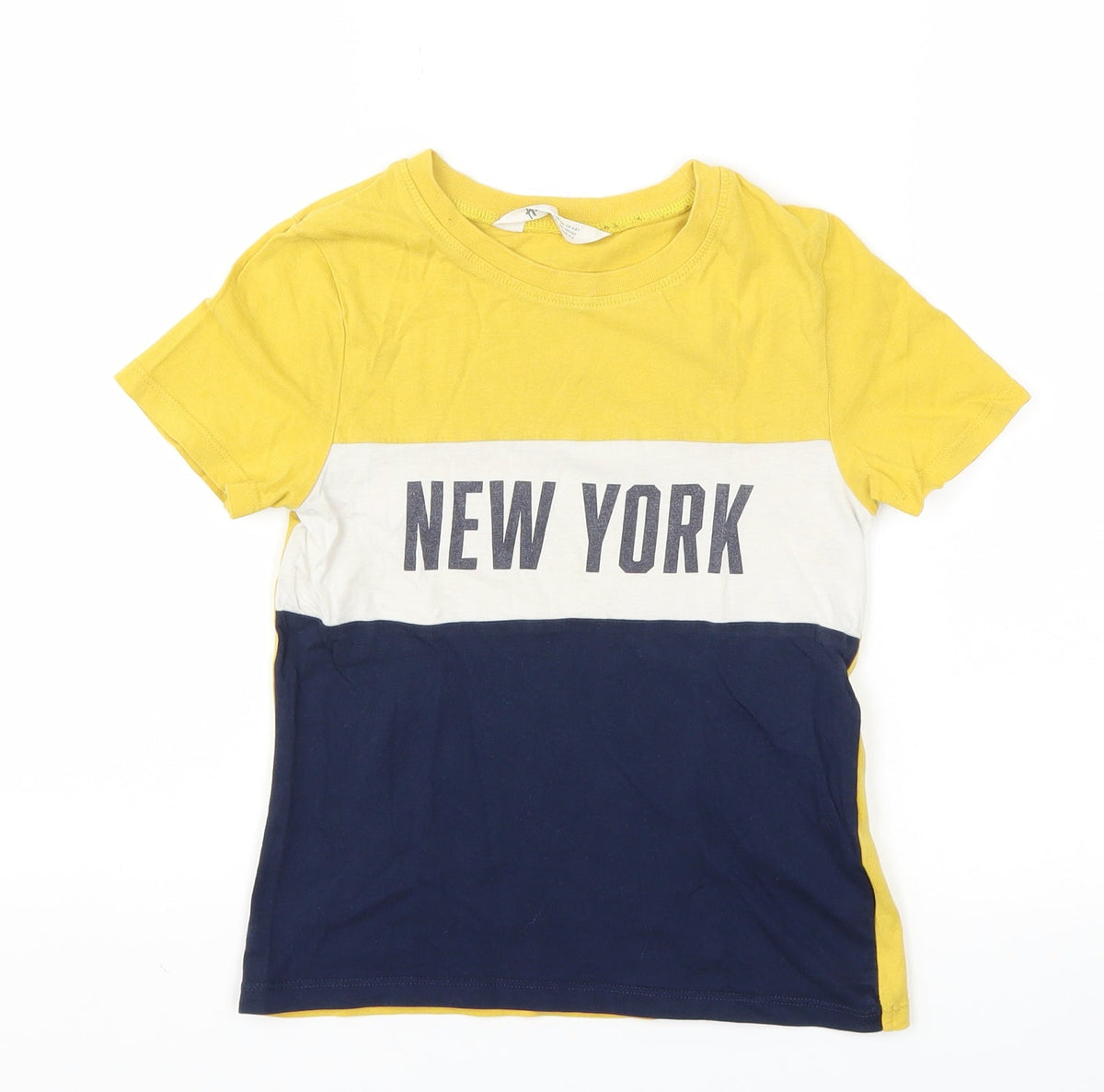 H&M Boys Yellow   Basic T-Shirt Size 5-6 Years