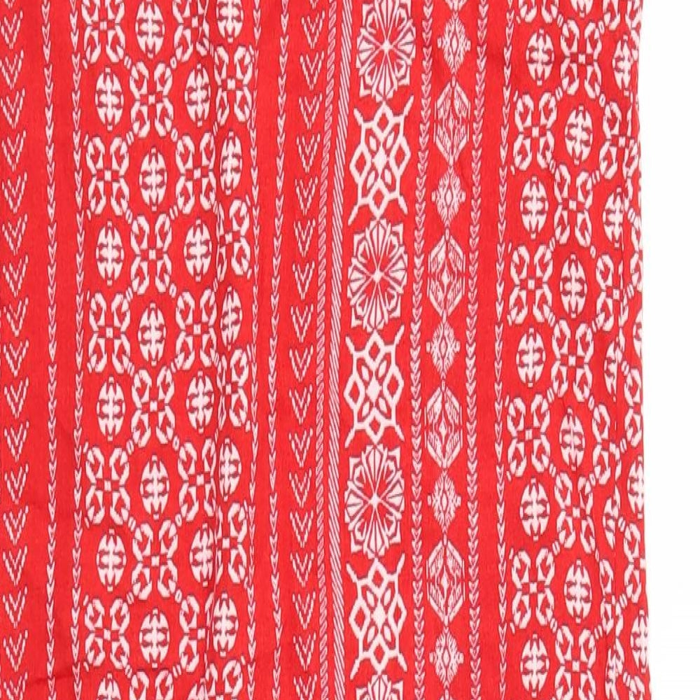 Debehams Womens Red Argyle/Diamond  Fit & Flare  Size 10
