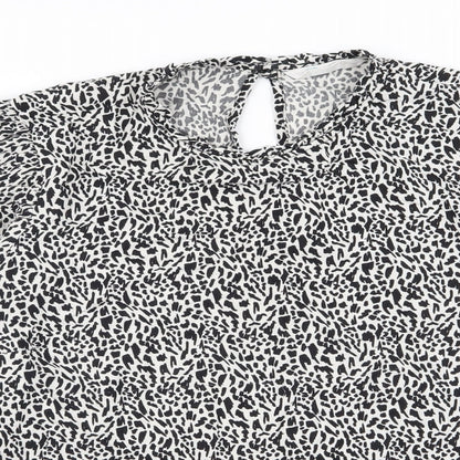 Primark Womens White Geometric  Basic Blouse Size 18